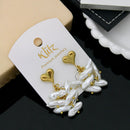 Klitz Stylish Stainless Steel Heart -Shape Dangler Earrings