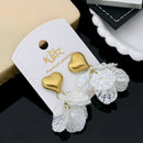 Klitz Stylish Stainless Steel Heart -Shape Dangler Earrings