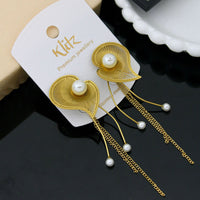 Klitz Stylish Stainless Steel Beads Dangler Earrings