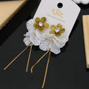 Klitz Stylish Stainless Steel Crystal Stone Dangler Earrings