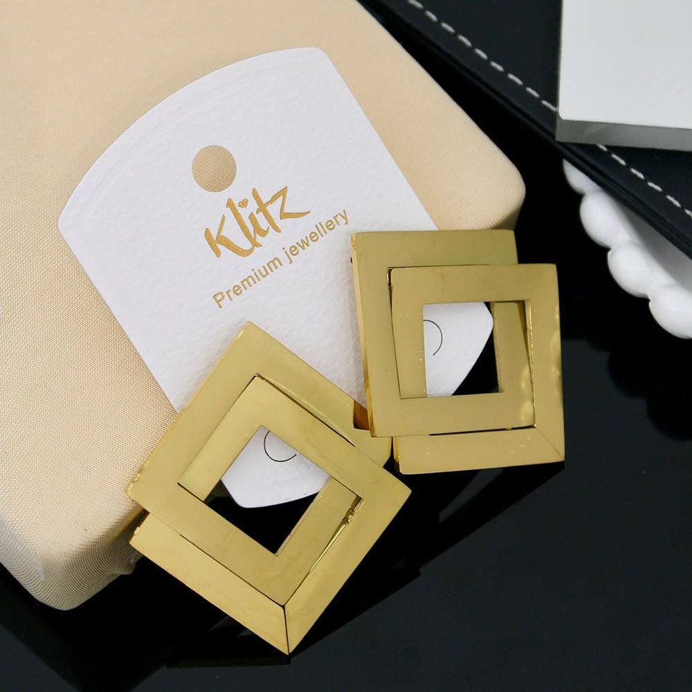 Klitz Stylish Stainless Steel Dangler Earrings