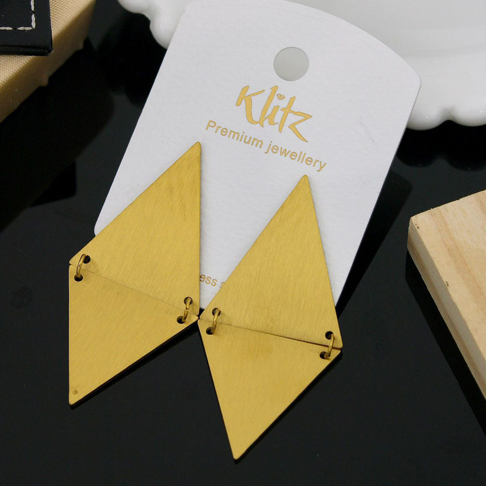 Klitz Stylish Stainless Steel Dangler Earrings