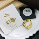 Klitz Sparkling Austrian Stone Butterfly Cocktail Ring