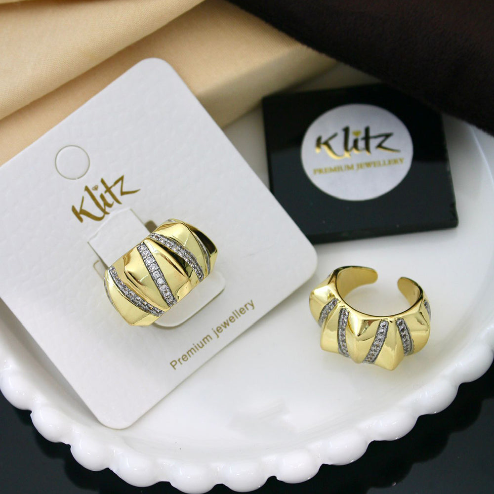 Klitz Sparkling Austrian Stone Cocktail Ring