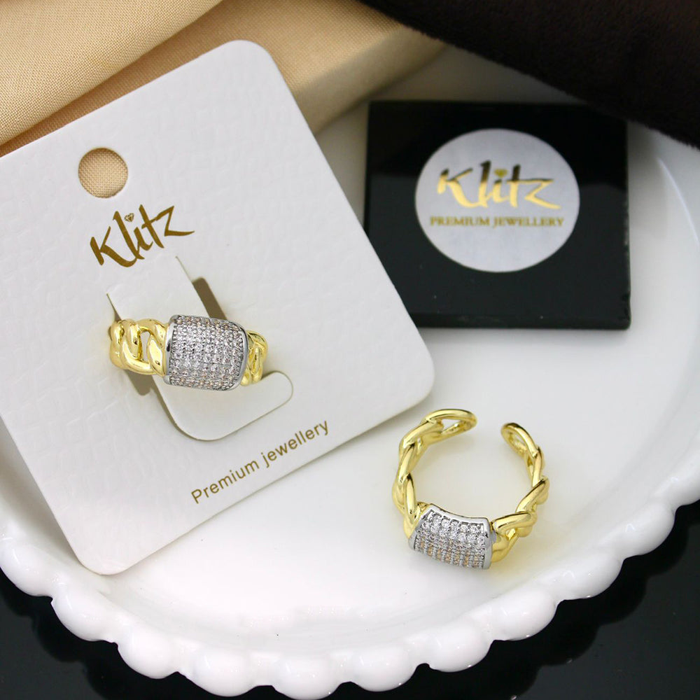 Klitz Sparkling Austrian Stone Cocktail Ring