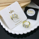 Klitz Sparkling Austrian Stone Cocktail Ring