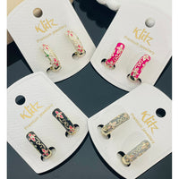 Klitz Colorful Meenakari Enamel Stud Earrings