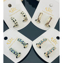 Klitz Colorful Meenakari Enamel Stud Earrings