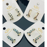 Klitz Colorful Meenakari Enamel Stud Earrings