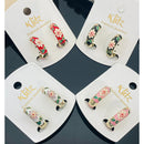 Klitz Colorful Meenakari Enamel Stud Earrings