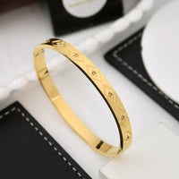 Klitz Sleek Polished Finish Austrian Stone Designer Openable Bracelet