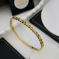 Klitz Infinity Design Austrian Stone Charm Openable Bracelet