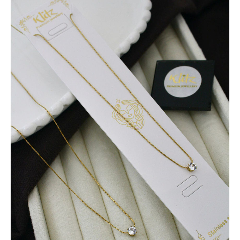 Klitz Classic Premium Jewellery Austrian Stone Chain Necklace