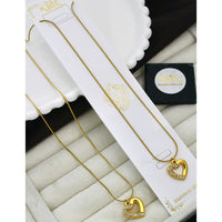 Klitz Stunning Premium Jewellery Austrian Stone Heart Shape Chain Pendant