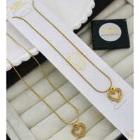 Klitz Stunning Premium Jewellery Austrian Stone Heart Shape Chain Pendant