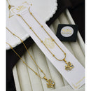 Klitz Stunning Premium Jewellery Crystal Stone Butterfly Sahpe Chain Pendant