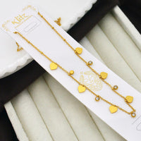 Klitz Stunning Premium Jewellery Austrian Stone Heart Shape Chain Necklace