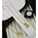 Klitz Classic Premium Jewellery Austrian Stone Owl Charms Chain Necklace