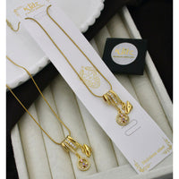 Klitz Classic Premium Jewellery Austrian Stone Charms Chain Necklace