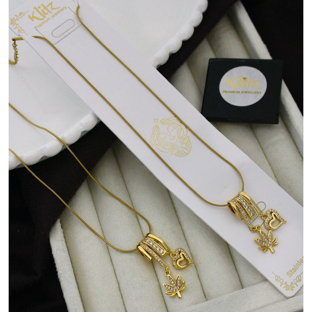 Klitz Classic Premium Jewellery Austrian Stone Chain Necklace