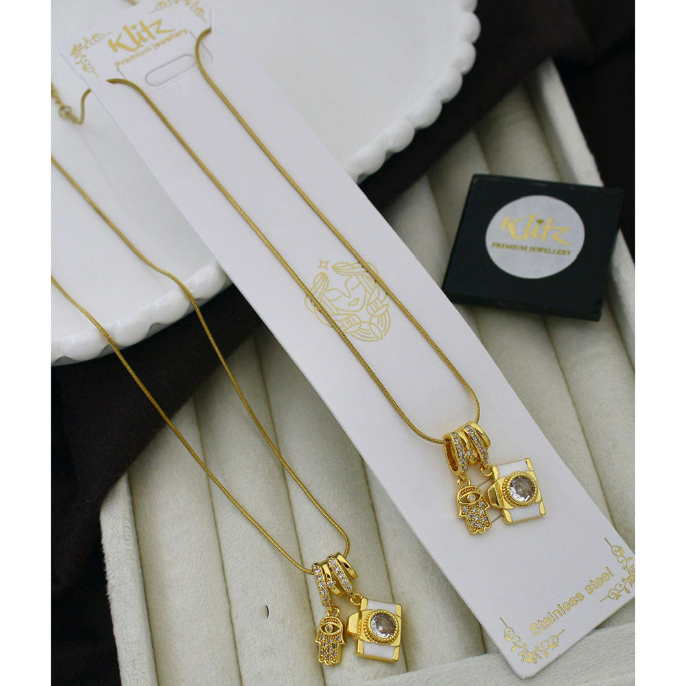 Klitz Classic Premium Jewellery Austrian Stone Chain Necklace