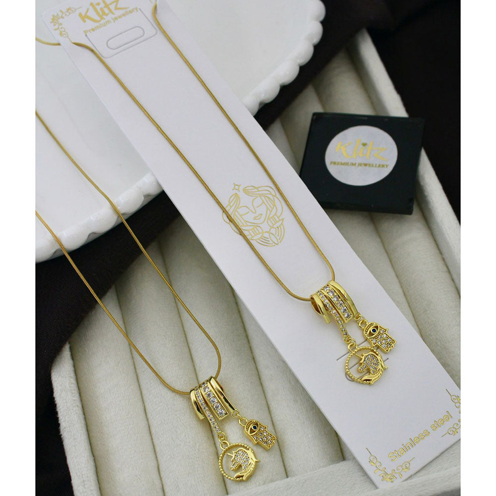 Klitz Classic Premium Jewellery Austrian Stone Chain Necklace