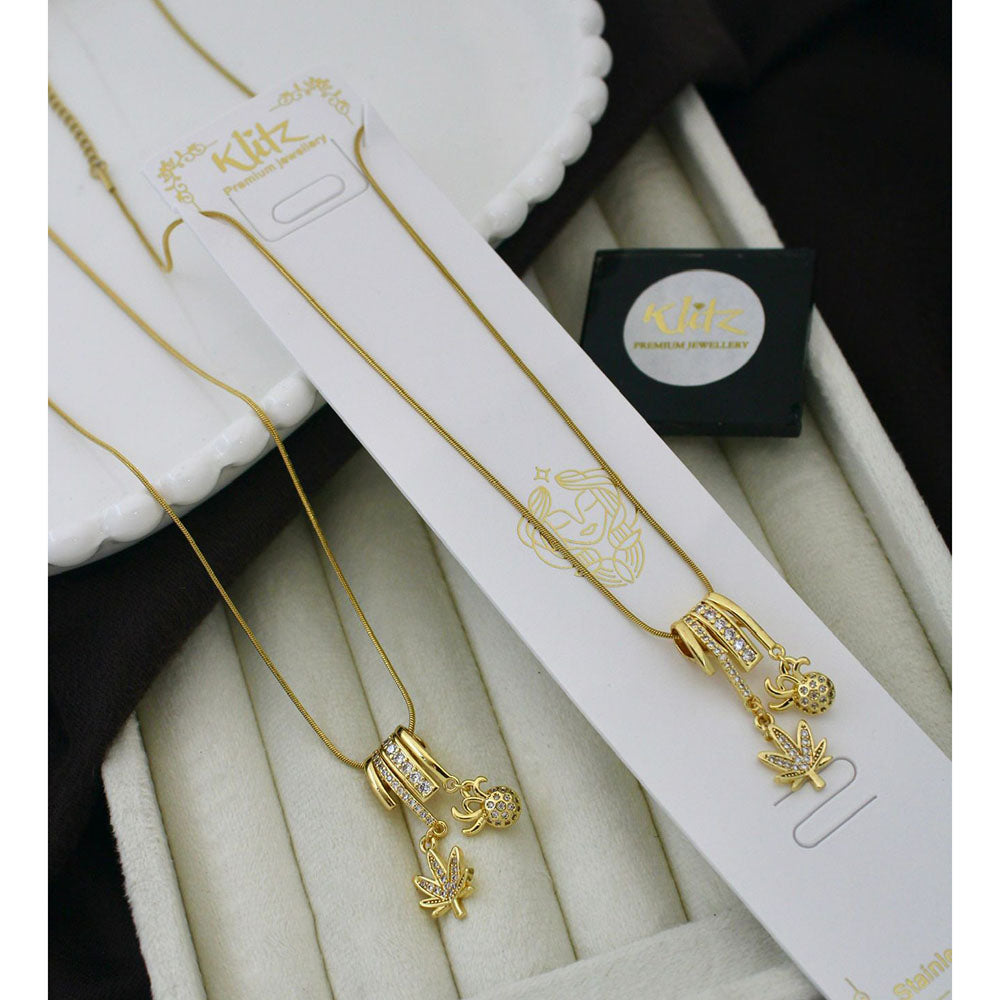 Klitz Classic Premium Jewellery Austrian Stone Chain Necklace