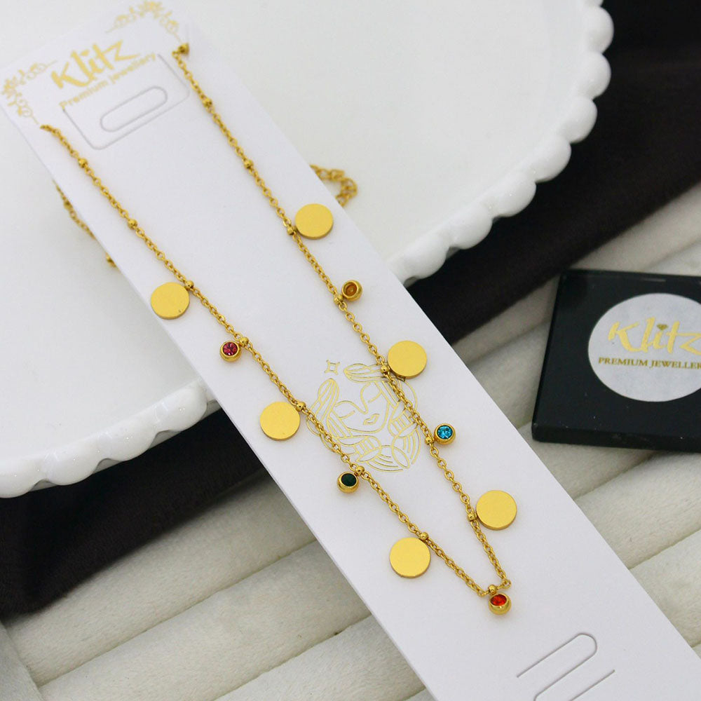 Klitz Classic Premium Jewellery Austrian Stone Chain Necklace