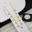 Klitz Classic Premium Jewellery Austrian Stone Leaf Chain Necklace