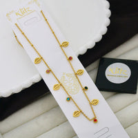 Klitz Classic Premium Jewellery Austrian Stone Leaf Chain Necklace