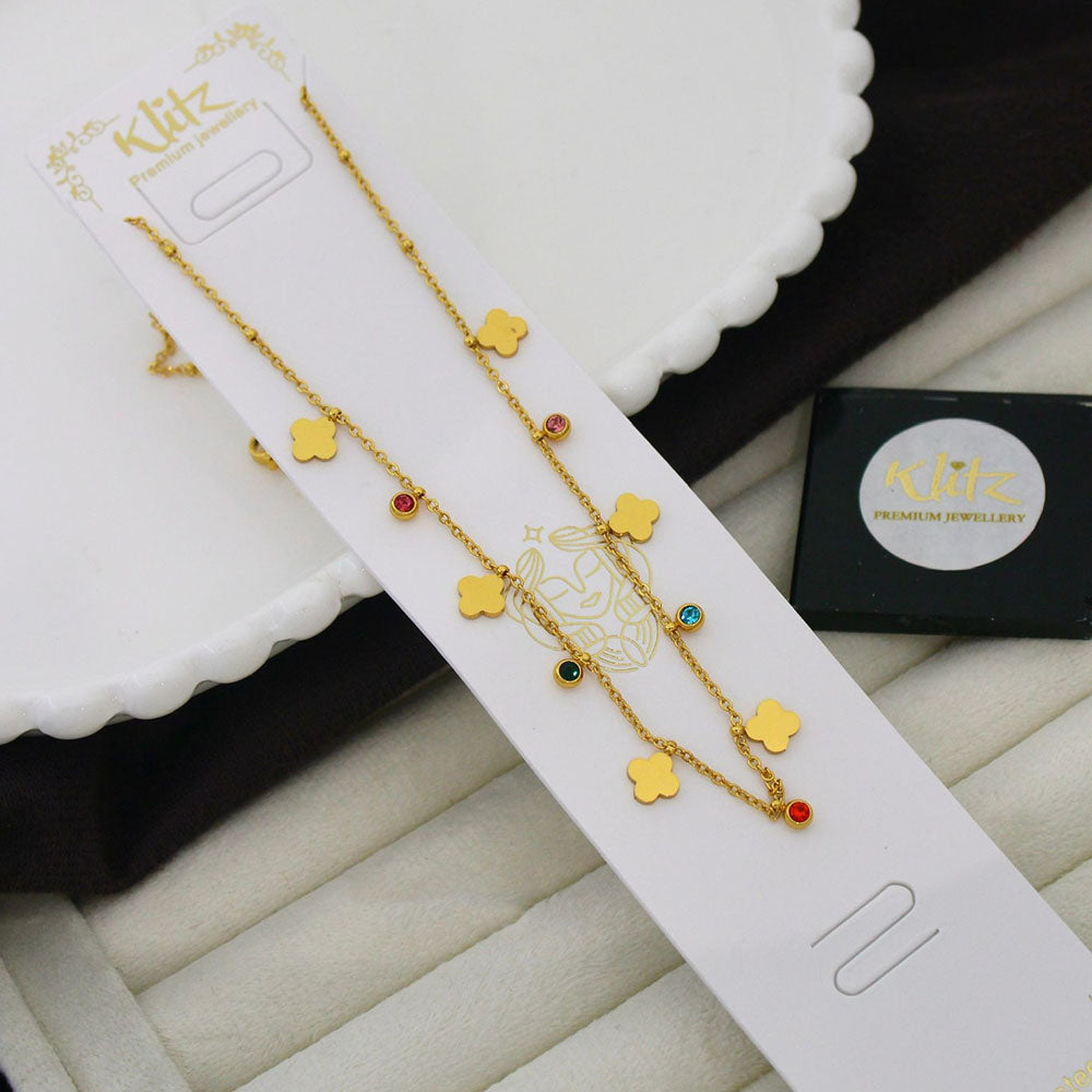 Klitz Classic Premium Jewellery Austrian Stone Chain Necklace