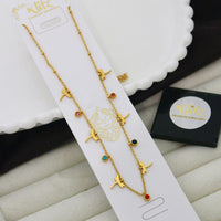 Klitz Classic Premium Jewellery Austrian Stone Star Shape Chain Necklace