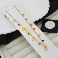 Klitz Classic Premium Jewellery Austrian Stone Star Shape Chain Necklace