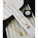 Klitz Stunning Premium Jewellery Crystal Stone Butterfly Sahpe Chain Pendant