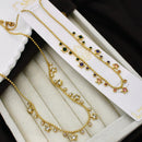 Klitz Classic Crystal Stone Star Shape Chain Necklace