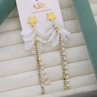 Klitz Elegant Premium Jewellery Pearl Dangler Earrings