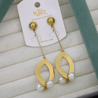Klitz Elegant Premium Jewellery Pearl Dangler Earrings