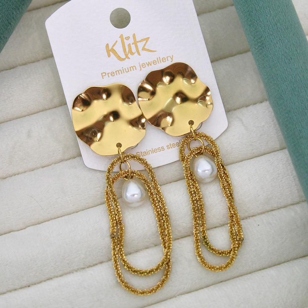 Klitz Elegant Premium Jewellery Pearl Dangler Earrings