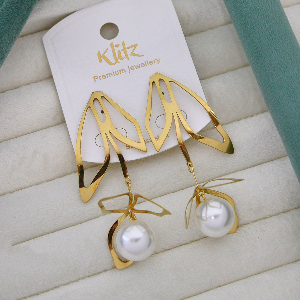 Klitz Elegant Premium Jewellery Pearl Dangler Earrings