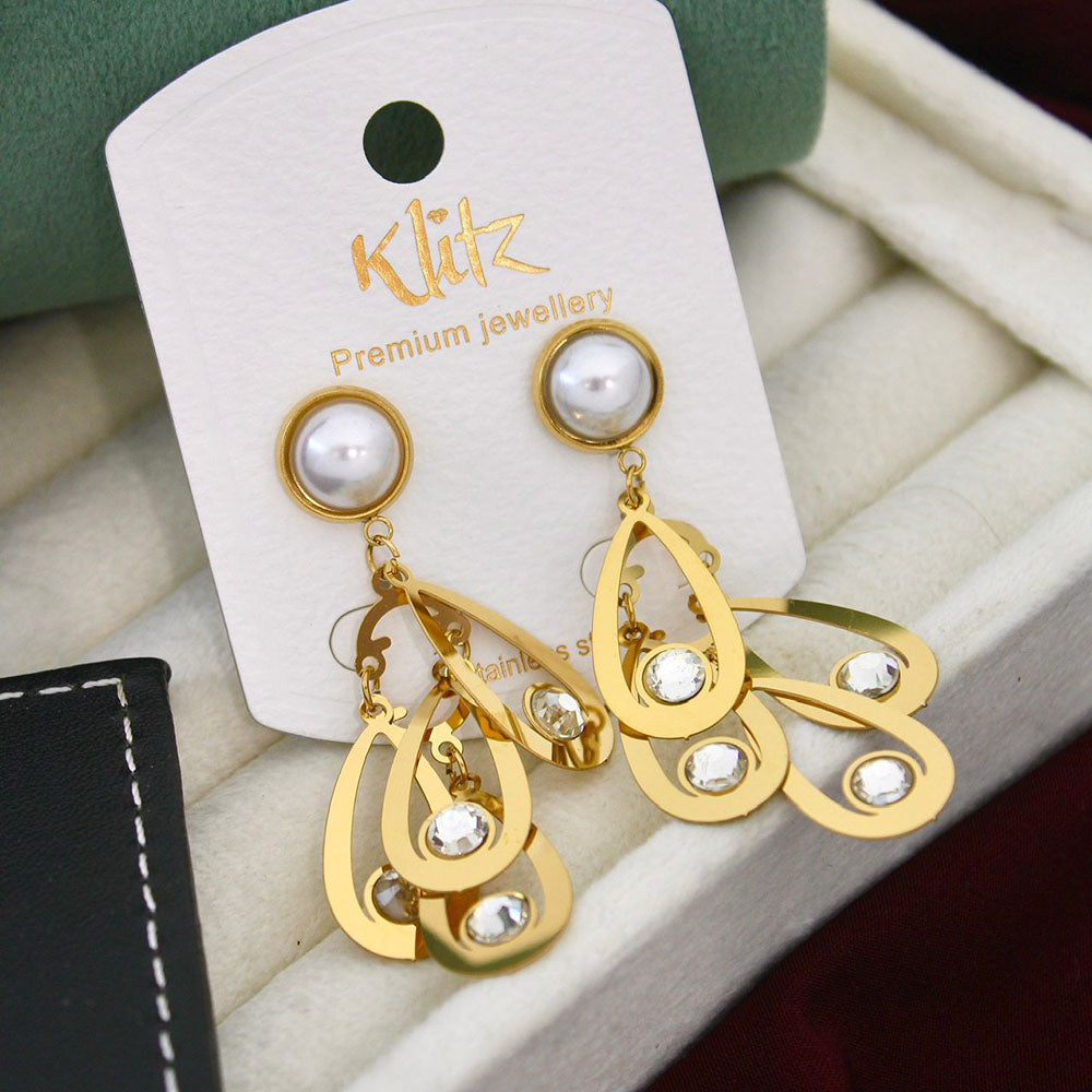 Klitz Elegant Premium Jewellery Pearl Dangler Earrings