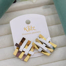 Klitz Stunning Fashion 2 Tone Plated Studs Earrings