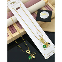 Klitz Premium Jewellery Designer Meenakari Charm  Pack of 12 Chain Pendant