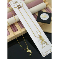 Klitz Premium Jewellery Designer Dolphin Austrian Stone Pack of 12 Chain Pendant