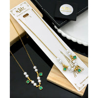  Klitz Premium Jewellery  Pack of 12 Crystal And Pearl Necklace