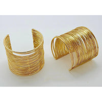 Klitz Elegant Stainless Steel Multi-Wire Openable Cuff Bracelet