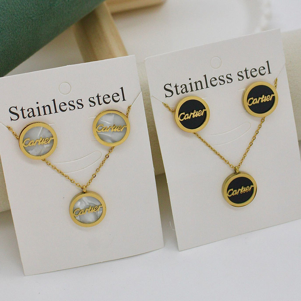 Klitz Classic Stainless Steel Alphabet Chain Pendant Set (Pack of 12)