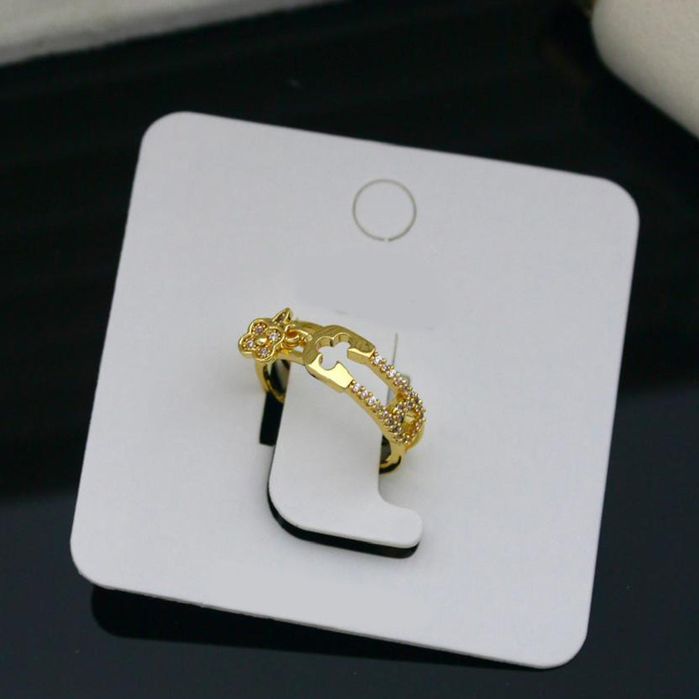 Klitz Sparkling Austrian Stone Butterfly Cocktail Ring (Pack of 12)