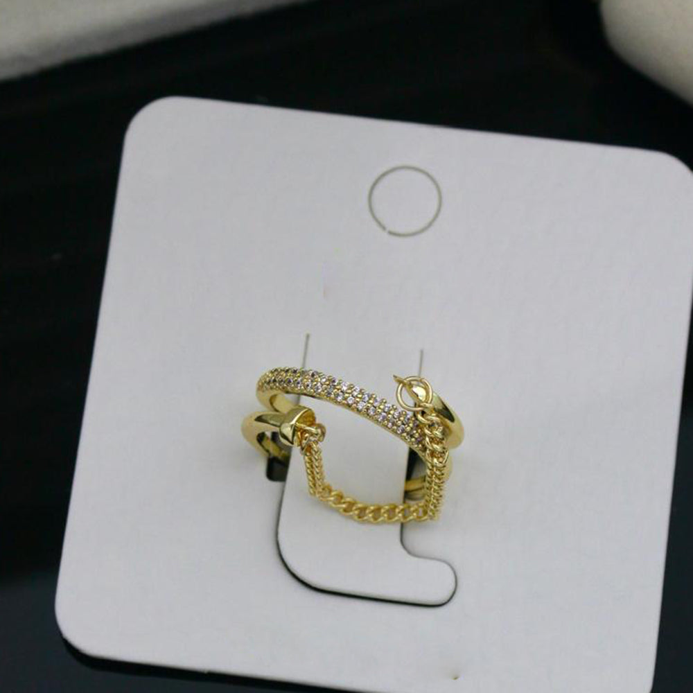 Klitz Sparkling Austrian Stone Cocktail Ring (Pack of 12)