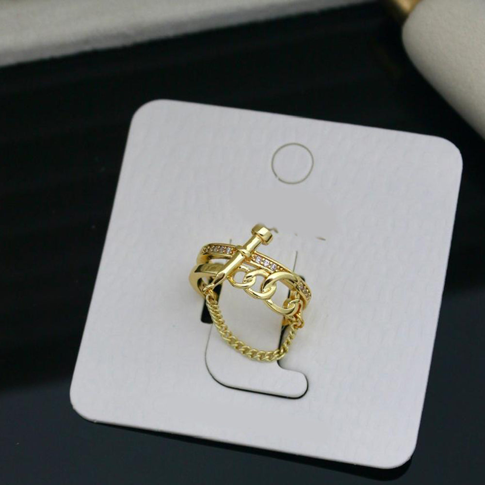 Klitz Sparkling Austrian Stone Cocktail Ring (Pack of 12)