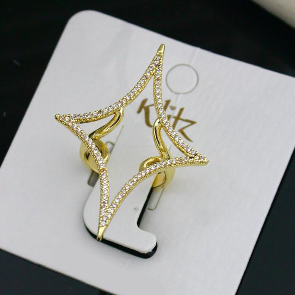 Klitz Sparkling Austrian Stone Cocktail Ring (Pack of 12)